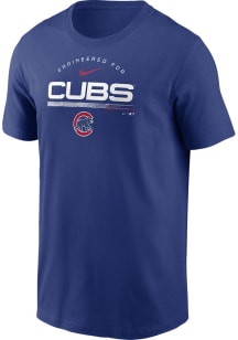 Nike Chicago Cubs Blue Team Engineered Short Sleeve T Shirt