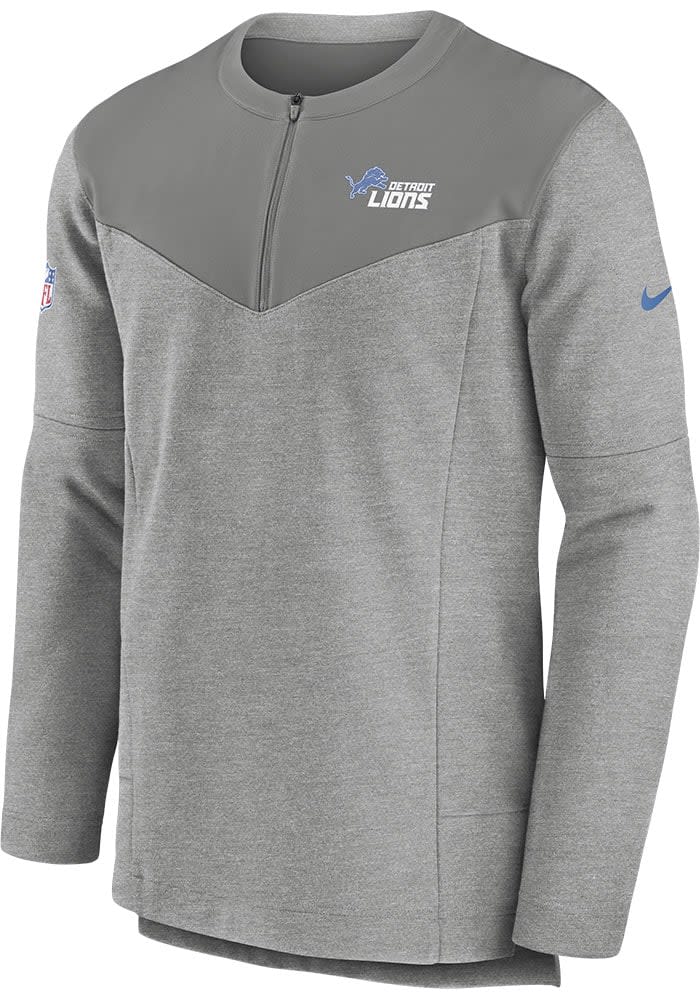 Nike, Jackets & Coats, Nike Drifitmens Blue Detroit Lions Quarterzip  Pullover Size L