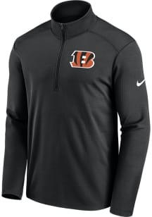 Nike Cincinnati Bengals Mens Black PACER Long Sleeve 1/4 Zip Pullover