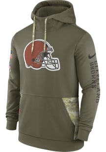 Nike Cleveland Browns Mens Olive SALUTE TO SERVICE Hood