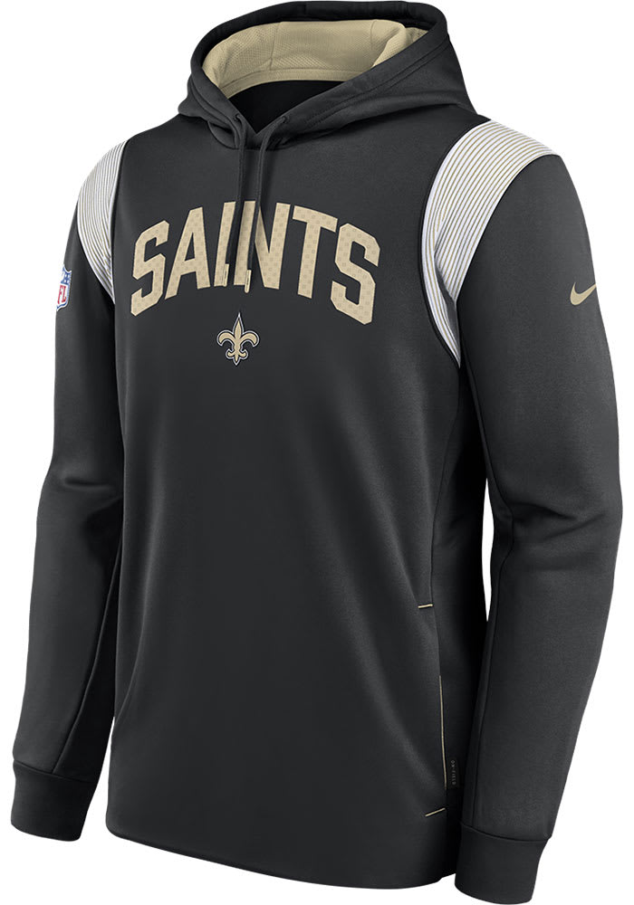 Nike New Orleans Saints Mens Black SIDELINE TF PO Hood
