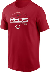 Nike Cincinnati Reds Red Team Engineered Short Sleeve T Shirt