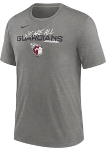 Nike Cleveland Guardians Grey We Are Team Short Sleeve Fashion T Shirt