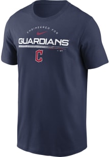 Nike Cleveland Guardians Navy Blue Team Engineered Short Sleeve T Shirt