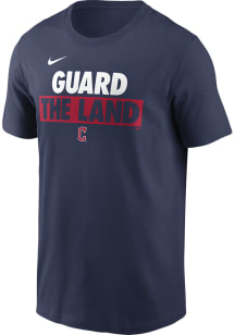 Nike Cleveland Guardians Navy Blue Rally Rule Short Sleeve T Shirt