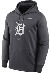 Nike Detroit Tigers Mens Charcoal Therma Bracket Icon Hood