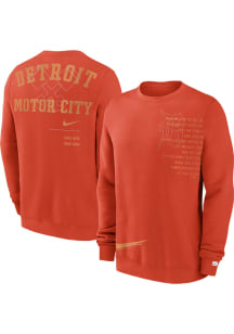 Nike Detroit Tigers Mens Orange Statement Ball Game Long Sleeve Fashion Sweatshirt