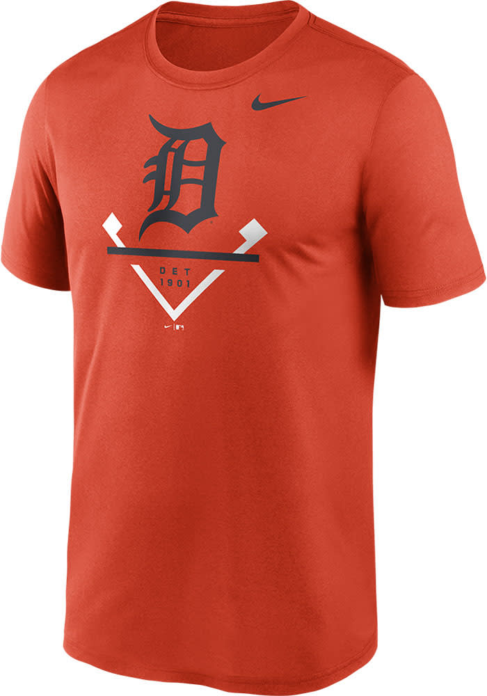 Nike Detroit Tigers Navy Blue Logo Legend Short Sleeve T Shirt