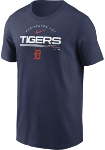 Nike Detroit Tigers Navy Blue Team Engineered Short Sleeve T Shirt