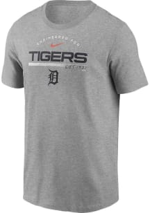 Nike Detroit Tigers Grey Team Engineered Short Sleeve T Shirt