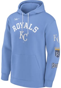 Nike Kansas City Royals Mens Light Blue Rewind Lefty Fashion Hood