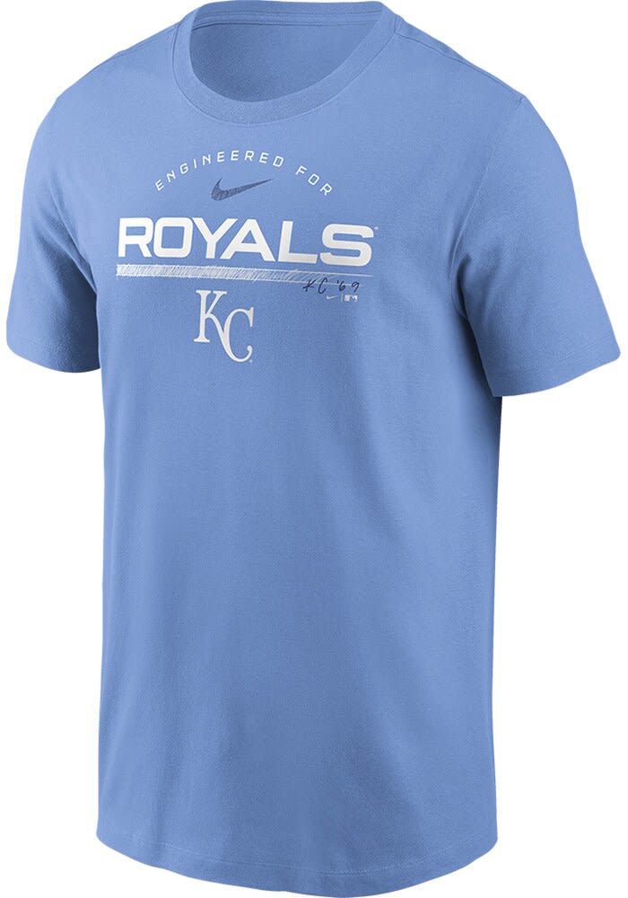 Fanatics (Nike) Nike Kansas City Royals Blue Team Engineered Short Sleeve T Shirt, Blue, 100% Cotton, Size S, Rally House