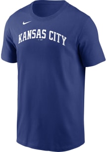 Nike Kansas City Royals Blue Alt Wordmark Short Sleeve T Shirt