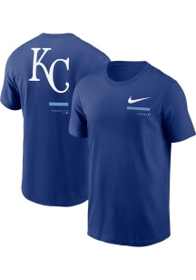 Nike Kansas City Royals Blue Over Shoulder Short Sleeve T Shirt