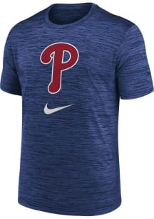 Nike Philadelphia Phillies Blue Logo Velocity Short Sleeve T Shirt
