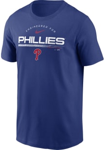 Nike Philadelphia Phillies Blue Team Engineered Short Sleeve T Shirt