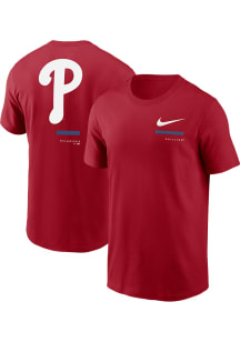 Nike Philadelphia Phillies Red Over Shoulder Short Sleeve T Shirt