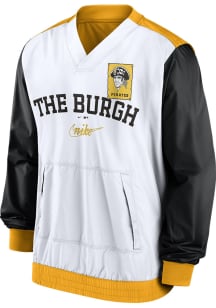 Nike Pittsburgh Pirates Mens White Rewind Warm Up Pullover Jackets