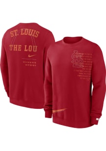 Nike St Louis Cardinals Mens Red Statement Ball Game Long Sleeve Fashion Sweatshirt