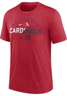 Nike St Louis Cardinals Red Review Slash Short Sleeve Fashion T Shirt