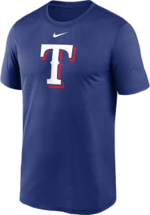 Nike Texas Rangers Blue Large Logo Short Sleeve T Shirt
