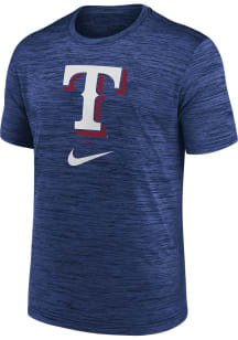 Nike Texas Rangers Blue Logo Velocity Short Sleeve T Shirt