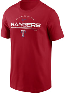Nike Texas Rangers Red Team Engineered Short Sleeve T Shirt