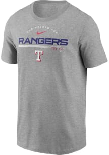 Nike Texas Rangers Grey Team Engineered Short Sleeve T Shirt