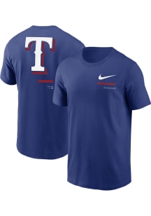 Nike Texas Rangers Blue Over Shoulder Short Sleeve T Shirt