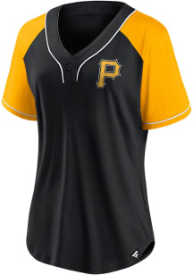 Pittsburgh Pirates Womens Diva Fashion Baseball Jersey - Black