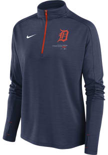 Nike Detroit Tigers Womens Navy Blue Pacer 1/4 Zip Pullover