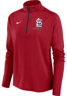 Nike STL Cardinals Womens Red Pacer 1/4 Zip Pullover