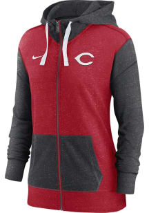 Nike Cincinnati Reds Womens Red Primetime Long Sleeve Full Zip Jacket