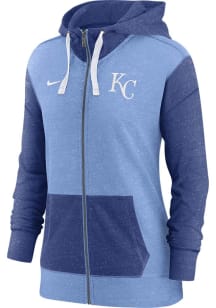 Nike Kansas City Royals Womens Light Blue Primetime Long Sleeve Full Zip Jacket