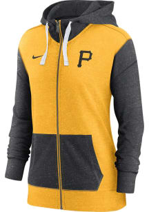 Nike Pittsburgh Pirates Womens Yellow Primetime Long Sleeve Full Zip Jacket