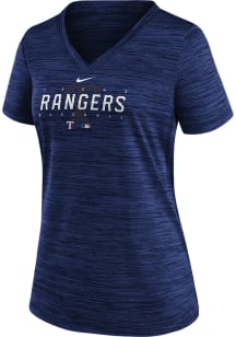 Nike Texas Rangers Womens Blue Velocity T-Shirt
