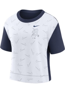 Nike Detroit Tigers Womens White Line Up Short Sleeve T-Shirt