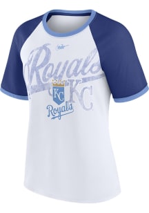 Nike Kansas City Royals Womens White Rewind Short Sleeve T-Shirt