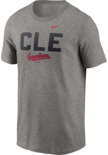 Nike Cleveland Guardians Grey Local Short Sleeve T Shirt