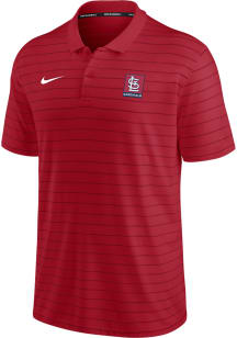 Nike St Louis Cardinals Mens Red Striped Short Sleeve Polo