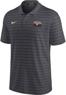 Nike Arizona Diamondbacks Mens Grey Striped City Connect Short Sleeve Polo