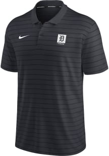 Nike Detroit Tigers Mens Navy Blue Striped Short Sleeve Polo