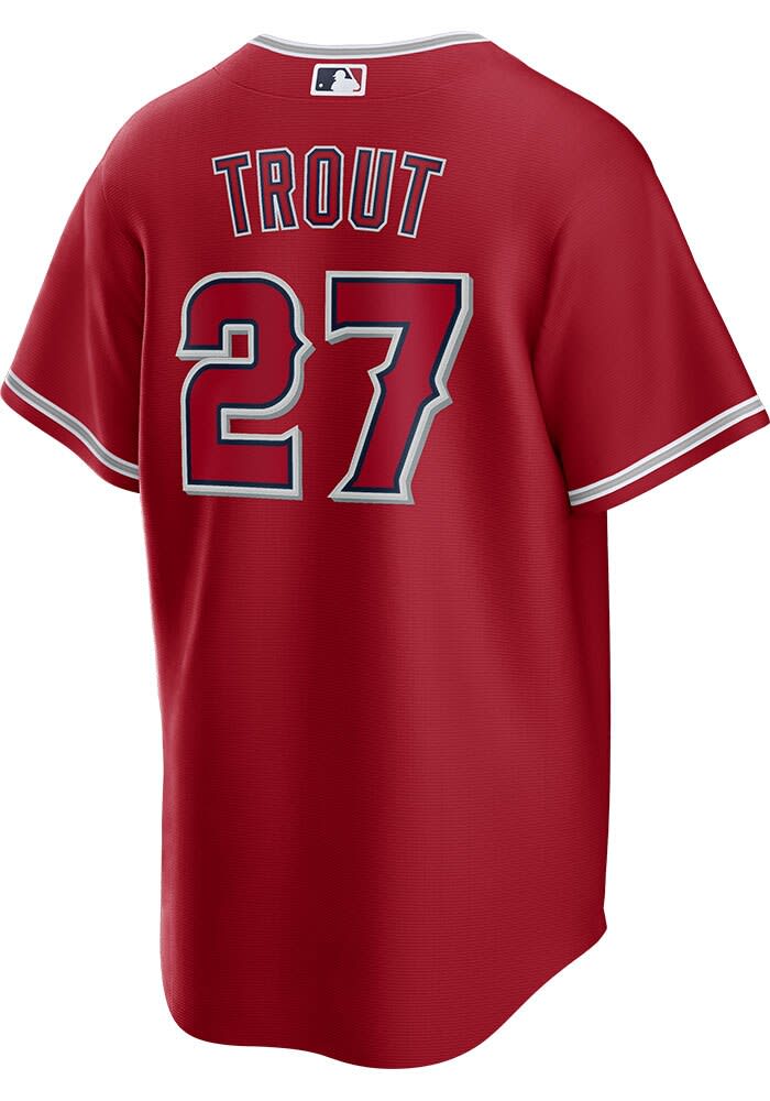 Mike Trout Los Angeles Angels Mens Replica Red Alt Jersey - 17329507