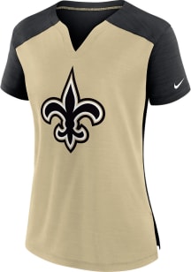 Nike New Orleans Saints Womens Gold Primetime Short Sleeve T-Shirt
