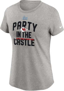 Nike Kansas City Chiefs Womens Grey 2022 Super Bowl Champs Parade Short Sleeve T-Shirt