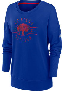 Nike Buffalo Bills Womens Blue Playback Crew Sweatshirt