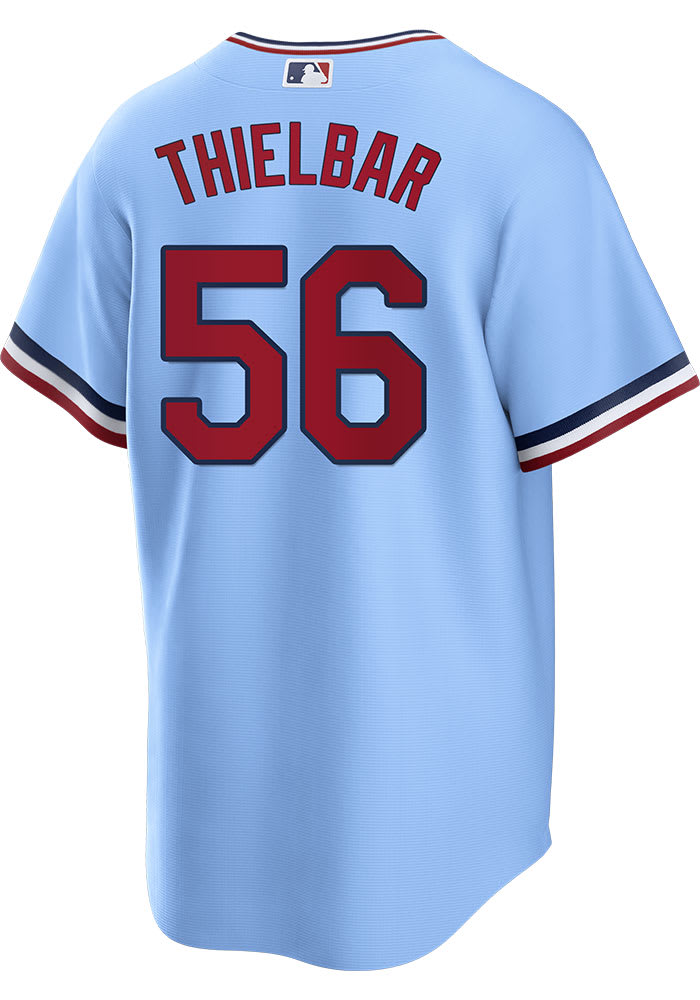 Minnesota Twins No72 Caleb Thielbar Men's Nike Light Blue Alternate 2020 60th Season Authentic Team MLB Jersey