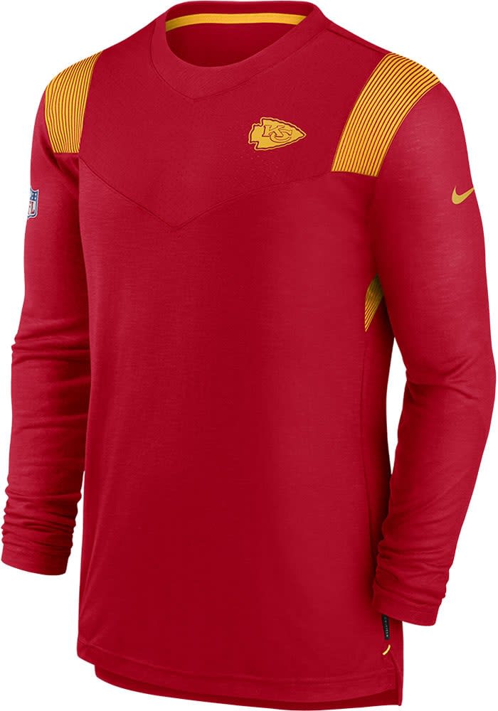 Nike Men's Dri-Fit Sideline Team (NFL Kansas City Chiefs) Long-Sleeve T-Shirt in Red, Size: Medium | 00LX65N7G-0BI