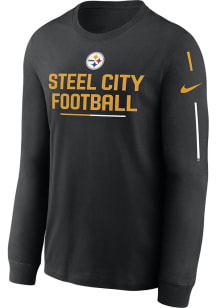 Nike Pittsburgh Steelers Black Team Slogan Long Sleeve T Shirt