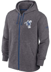 Nike Indianapolis Colts Mens Grey Historic Lifestyle Long Sleeve Full Zip Jacket